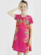 Lucy Dress Floral Cascade Παιδικό Φόρεμα Κοντομάνικο Floral Κόκκινο