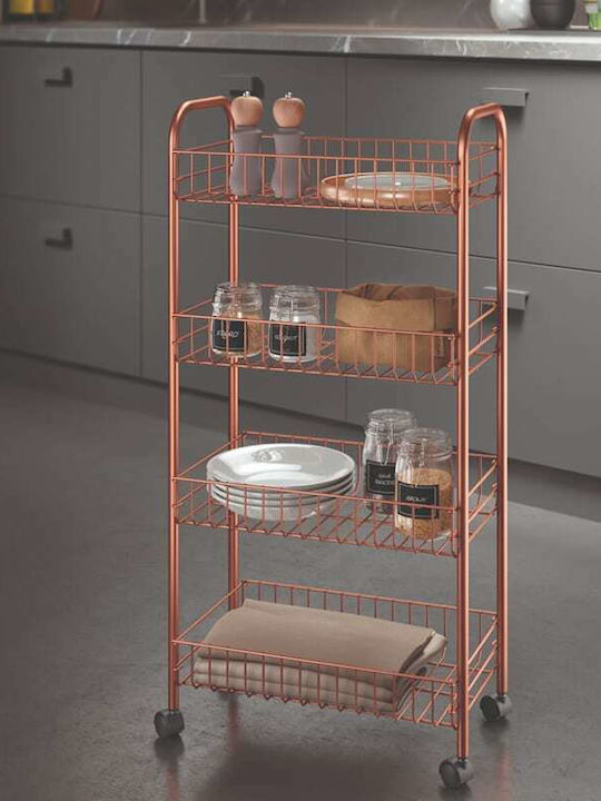 Metaltex Ascona Kitchen Trolley Metallic 4-Tier...
