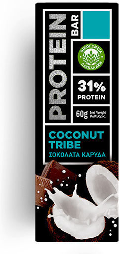 Οικογένεια Δασκαλάκη Protein Bar Μπάρα με 31% Πρωτεΐνη & Γεύση Coconut Tribe 60gr
