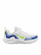 Wearallday PS Kids Sports Shoes Running with Hoop & Loop Closure White