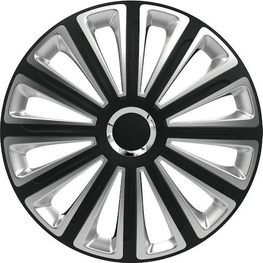 Auto Gs Car Hubcap Set Trend 15" 4pcs Black