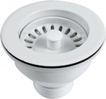 Viospiral Valve Sink with Output 115mm White 55-9230/S