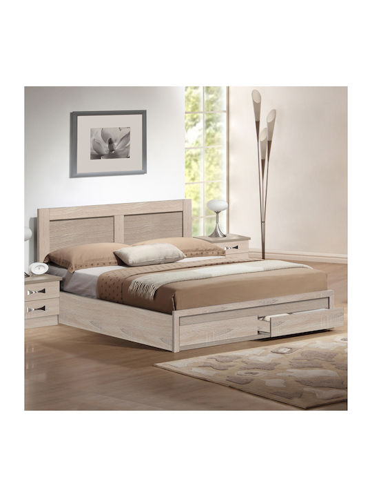 Capri Doppelbett Aus Holz Sonama Für Matratze 1...