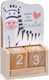 Taufgeschenk mit Kalender Zebra aus Holz