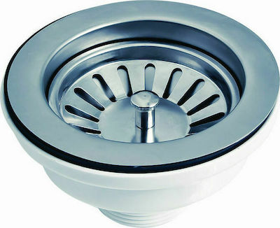 Viospiral Valve Sink with Output 115mm Silver