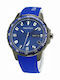 Nautica Coba Lake Ανδρικό Ρολόι 48mm Μπαταρίας με Μπλε Δερμάτινο Λουράκι