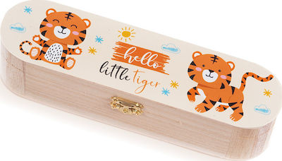 Christening Favor with Pencil Case Τίγρης made of Wood