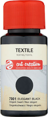Royal Talens Art Creation Textile Liquid Craft Paint Black for Fabric 7001 Elegant 50ml
