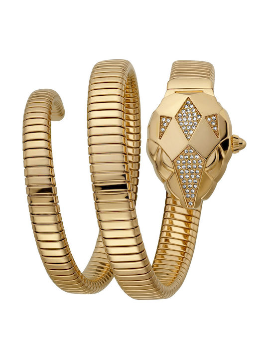 Just Cavalli Watch with Metal Bracelet Gold