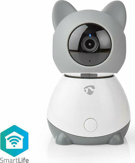 Nedis WIFICI30CGY IP Cameră de Supraveghere Wi-Fi Full HD 1080p cu Comunicare Bidirecțională și Lentilă 3.6mm