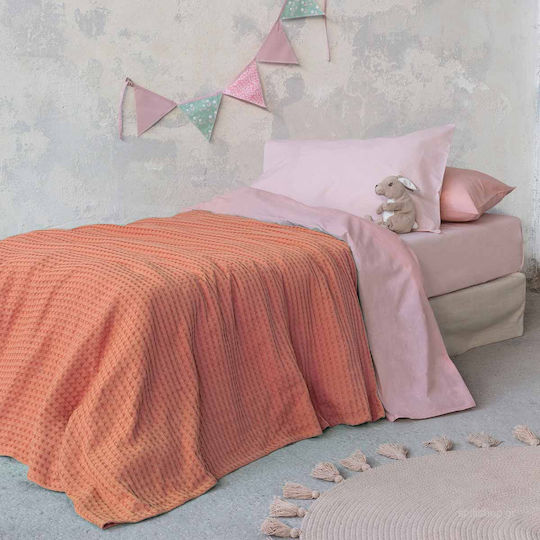 Nima Blanket Waffle Habit Orange 160x240cm