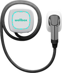 Wallbox Pulsar Plus Επιτοίχιος Μονοφασικός Σταθμός Φόρτισης 7.4kW με Ενσωματωμένο Καλώδιο Type 2 (PLP1-0-2-2-9-001-C)