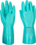 Portwest Gloves for Work Green Nitrile Chemical CATIII