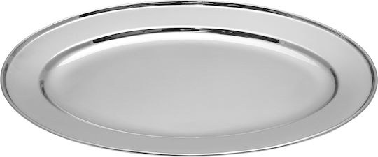 Max Home Platou de Servire Oval Inox Argintiu 40buc 1buc