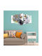 HomeMarkt Modern Dazzling Beauty Girl Fivefold Painting on Canvas 60x100cm