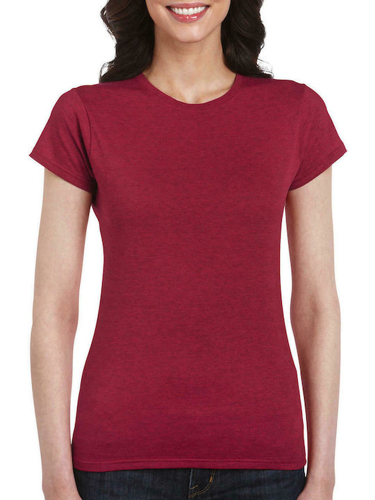 Gildan 64000L Women's Short Sleeve Promotional T-Shirt Antique Cherry Red