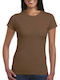 Gildan 64000L Women's Short Sleeve Promotional T-Shirt Chestnut