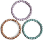 Mushie Pearl Teething Bracelet made of Silicone for 0 m+ 3pcs