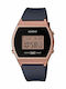 Casio Digital Men's Watch 35mm Battery with Blue Rubber Strap