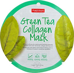 Purederm Collagen Face Revitalization / Αnti-ageing / Moisturizing Mask with Green Tea