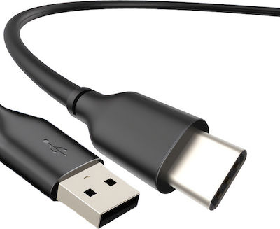 Cabletime Regular USB 2.0 Cable USB-C male - USB-A male Μαύρο 0.25m