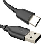 Cabletime C160 Regular USB 2.0 Cable USB-C male - USB-A male Μαύρο 2m