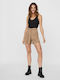 Women's High-waisted Shorts Brown