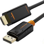 Cabletime Cable DisplayPort male - HDMI male 1080p 3m Μαύρο