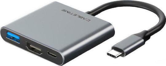 Cabletime C160 USB-C Docking Station mit HDMI 4K PD Gray