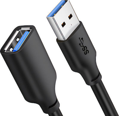 Cabletime USB 3.0 Cablu USB-A de sex masculin - USB-A femelă Negru 2m