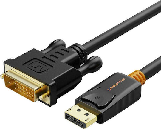 Cabletime Cable DVI-D male - DisplayPort male 3m