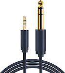 Cabletime AV321 Kabel 6,3mm Stecker - 3,5 mm Stecker 1.8m Schwarz (CT-AV321-H11G-DB2)