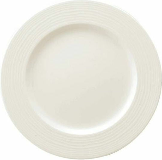 Ariane Eclipse Plate Desert made of Porcelain White with Diameter 17cm