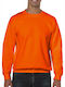 Gildan 18000 Men's Long Sleeve Promotional Sweatshirt Safety Orange