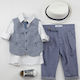 Bambolino Boys Baptism Suit with Vest Valentino...