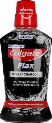 Colgate Plax White & Charcoal Στοματικό Διάλυμα κατά της Πλάκας για Λεύκανση 500ml