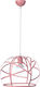 ArkoLight Kids Metallic Single Ceiling Light E27 Pink 60W 35x31cm