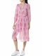 Replay Midi Dress Wrap Pink