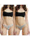 Animal Bamboo Women's String 2Pack Beige