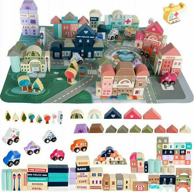 Building Block Wooden City for 3+ years 115pcs