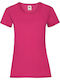 Fruit of the Loom Valueweight T Women's Short Sleeve Promotional T-Shirt Fuchsia