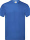 Fruit of the Loom Original T Ανδρικό Διαφημιστικό T-shirt Κοντομάνικο Royal Blue