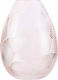 Dekorative Vase Glas Rosa Φ16,5xΥ21,5cm