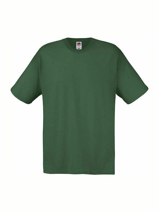 Fruit of the Loom Original T Ανδρικό Διαφημιστικό T-shirt Κοντομάνικο Bottle Green