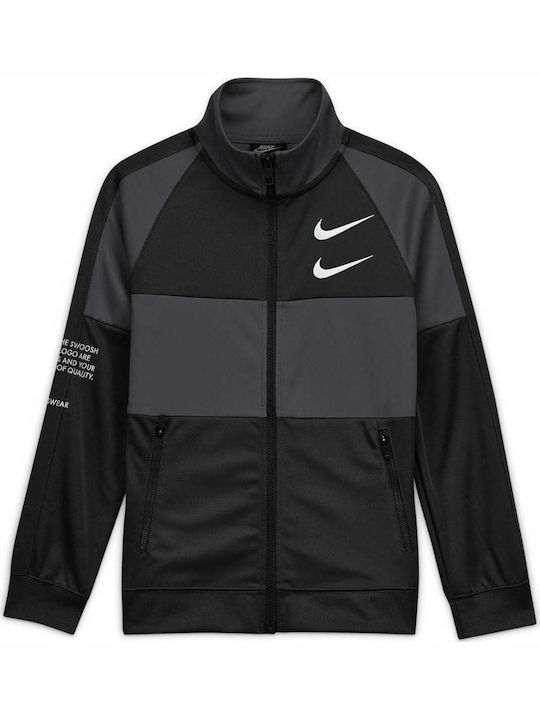 Αθλητική Παιδική Ζακέτα Πλεκτή Μαύρη Swoosh