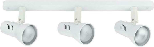 Fan Europe Carrera Dreifach Spot mit Fassung E27 in Weiß Farbe Fan Europe Carrera Dreifach Spot mit Fassung E27 in Weiß Farbe