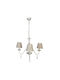 Inlight 5010-3 Πολυέλαιος 3xE14 Ø55cm με Καπέλα Λευκός 55x30cm 5010-3
