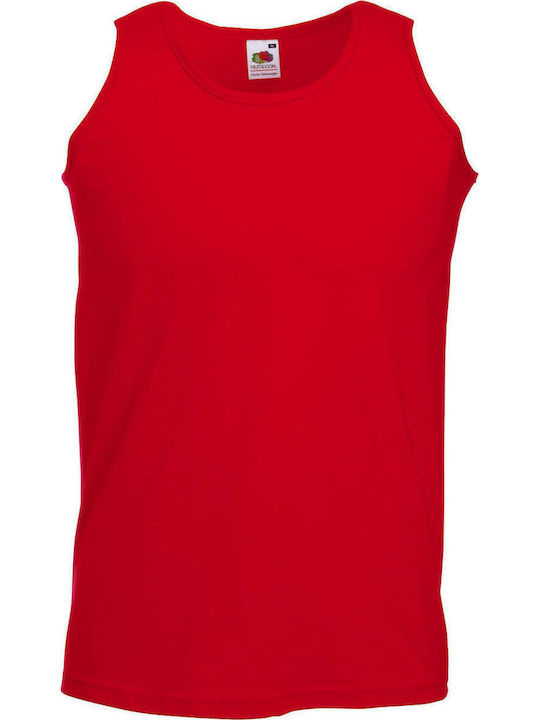 Fruit of the Loom Valueweight Athletic Men's Sleeveless Promotional Blouse Red