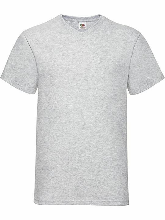 Fruit of the Loom Valueweight V Τ Ανδρικό Διαφημιστικό T-shirt Κοντομάνικο Heather Grey