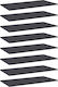 vidaXL Rectangular Bookcase Shelf made of Chipboard in Grey Colour 80x30x1.5cm 805319 8 Pieces